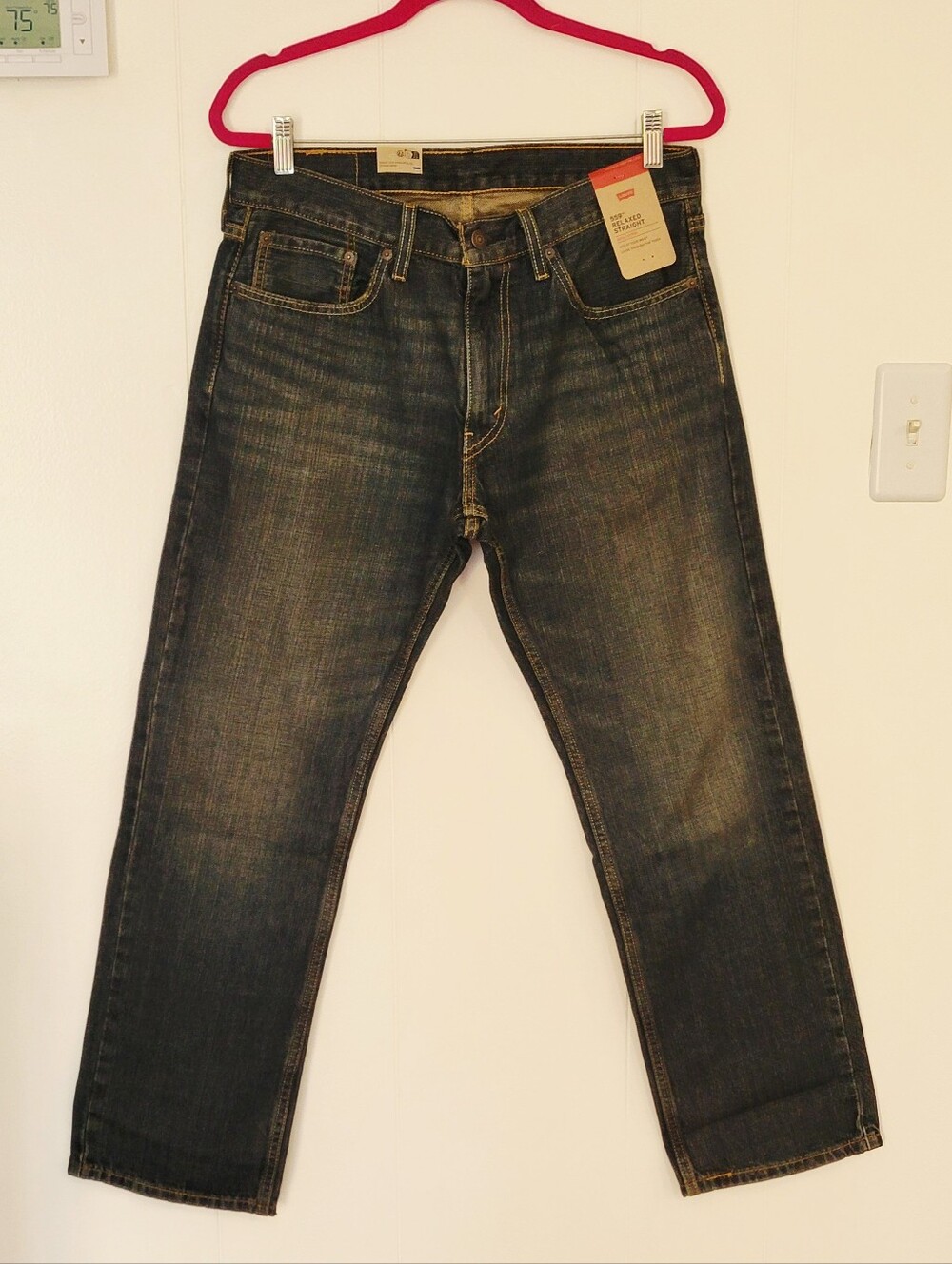 Levi Strauss Men's Straight Jeans in Dark Blue Wash